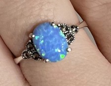 Blue Fire Opal Marcasite