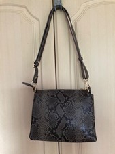 HOBBS  London "Snakeskin" calf leather & suede crossbody shoulder clutch bag