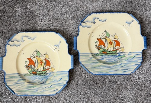 Pair vintage plates - pair,