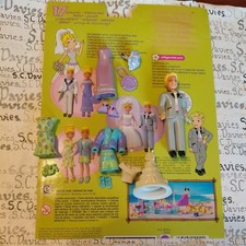 Polly pocket Dream wedding set Groom clothes Rare collectable 17 Pieces card