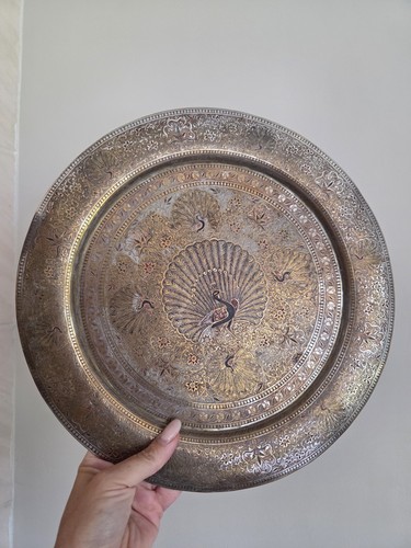 Vintage floral etched - vintage, metal