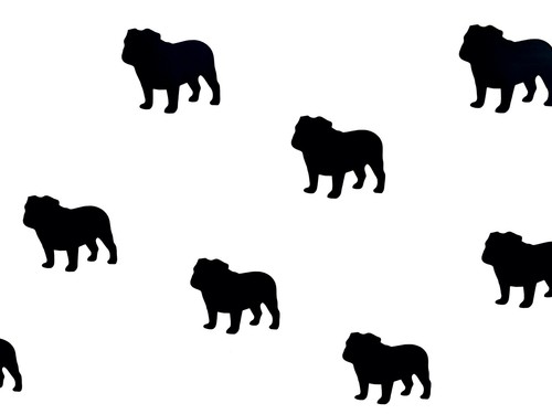 English bulldog vinyl wall art - english,