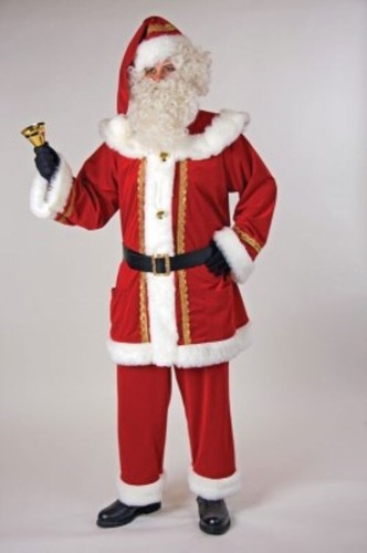 Deluxe deep red velvet santa - deep,