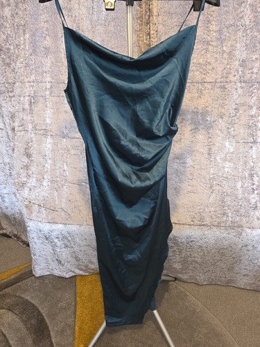 Shein teal emerald green - shein, satin