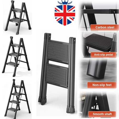 Step steel ladder foldable - steel,