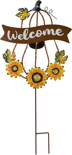 Solar lighted pumpkin - 26.6",