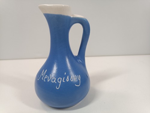 Devon pottery jug oil blue - oil,