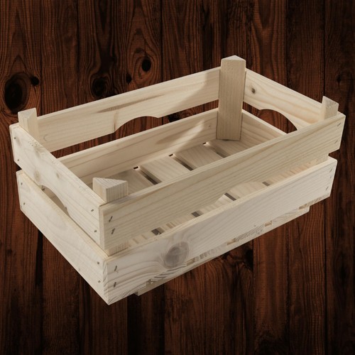 Wooden slatted crate - crate, storage