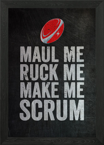 Rugby make scrum framed - rugby,