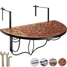 Balcony table mosaic foldable
