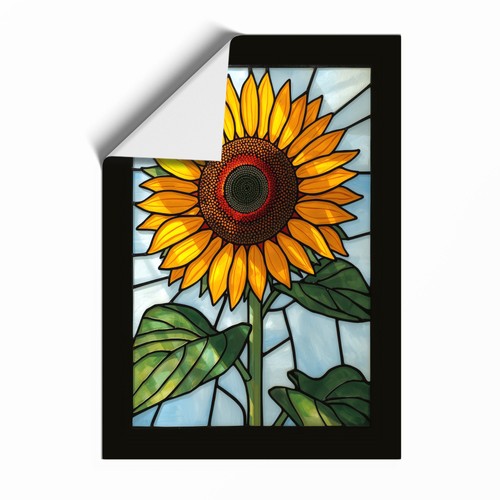 Stained glass sunflower - stained,