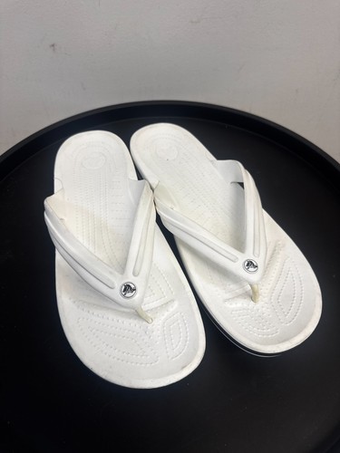 Crocs white thong sandals - white,
