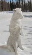 Polar / Baby Resin Bears Christmas Free-standing Decor Display