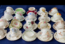 Cups & Saucers Vintage Weddings Parties Cafes Pretty Floral Bone China NEW STOCK