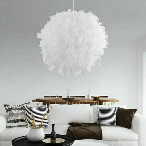 Feather lampshade ceiling - lampshade,
