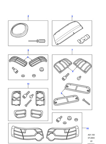 Land rover lamp guards - lamp,