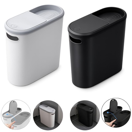 Plastic waste bin with lid - plastic,