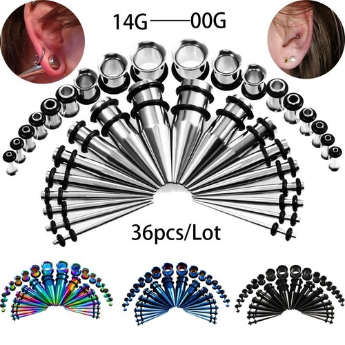 36pcs lot 14g 00g - 36pcs/lot, gauges