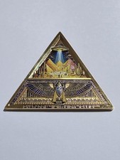 1oz Copper Gold Guilded  Ancient Mysteries Eygypt Aliens Over Pyramids