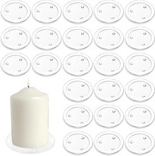 24 Pack Glass Candle Plates