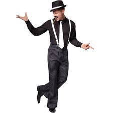 Men’s Gentleman Costume Charleston 20s 1920s fancy dress gangster adult carnival
