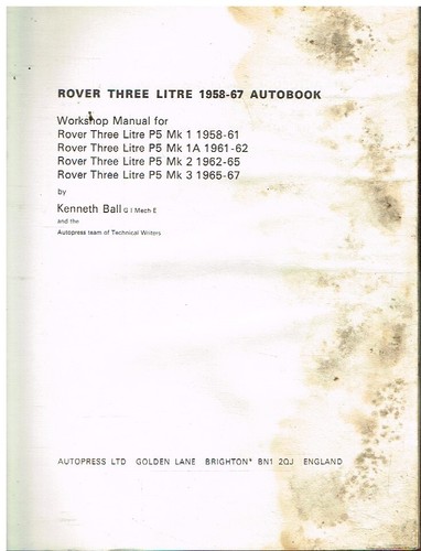 Rover litre mk1 mk1a - mk1,