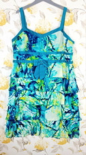 Condici Blue Green Ruffle