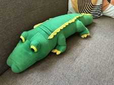 Large Green Crocodile Heavy Plush Door Stop 80cm / 32” Draft Excluder Heavy