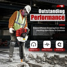 20-55J Gas Powered Demolition Jack Hammer Drill Concrete Breaker Chisel 52 CC