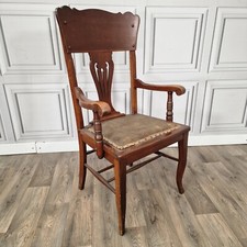 Antique High Back Armchair