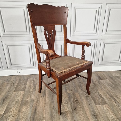 Antique high back armchair - antique,