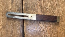 VINTAGE ROSEWOOD & BRASS 9 " SLIDING BEVEL CARPENTER JOINERS WOODWORK OLD TOOLS