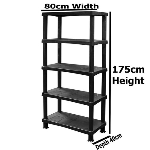 Tier plastic shelving - 5, unit