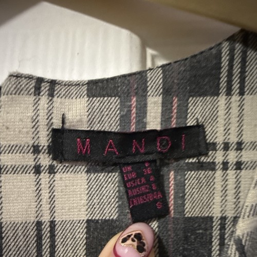 Mandi beige black plaid - beige, &