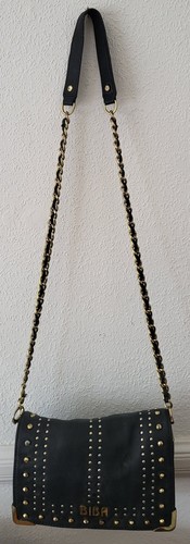 Biba black studded leather - black,