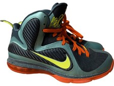 Nike LeBron 9 Basketball Shoes Orange Green Size 10.5, KN