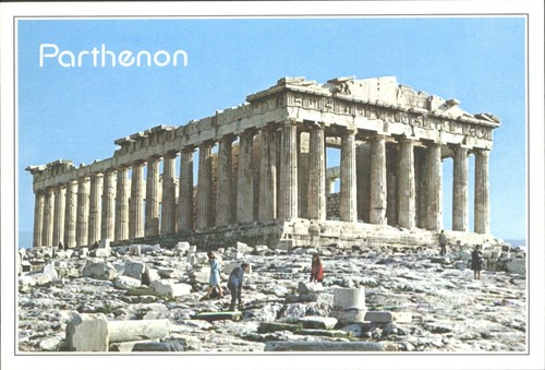 Vintage parthenon athens - parthenon,