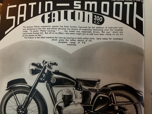 Francis barnett falcon 200cc - francis,
