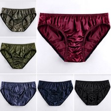 Men Satin Silk Briefs Panties