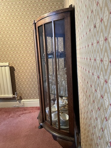 Bow fronted glass display - bow,