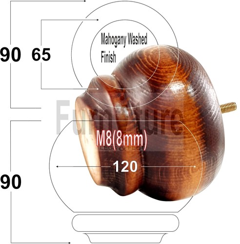Replacement turned mahogany - 4,
