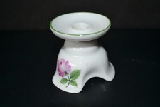 Augarten Wien Dwarf Porcelain Candle Holder - Pink Rose design