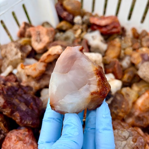 Raw carnelian agate specimen - raw,