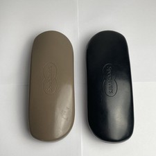 Specsavers Eyeglasses Cases x2 Brown & Black Cover Snap Shut Hard Holder Storage