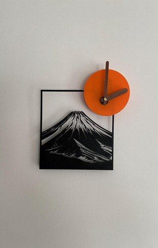 Mount fuji sunrise clock - mount, •