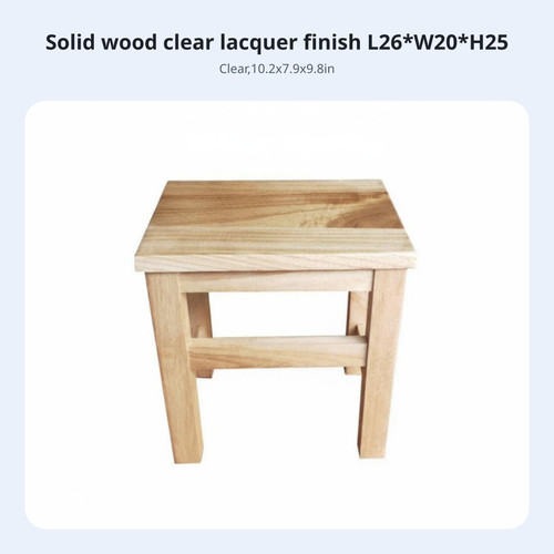 Square wooden stool - wooden,