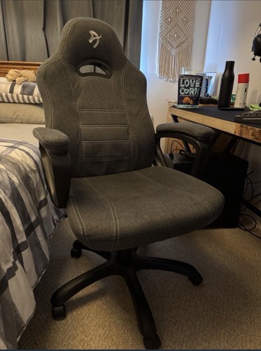 Grey fabric gaming chair - grey,
