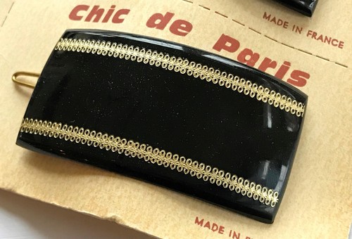 Vintage barrette black - vintage,