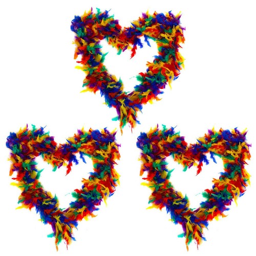 Rainbow feather boa - rainbow,