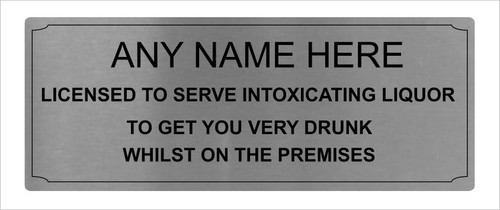 Personalised aluminium bar - personalised,